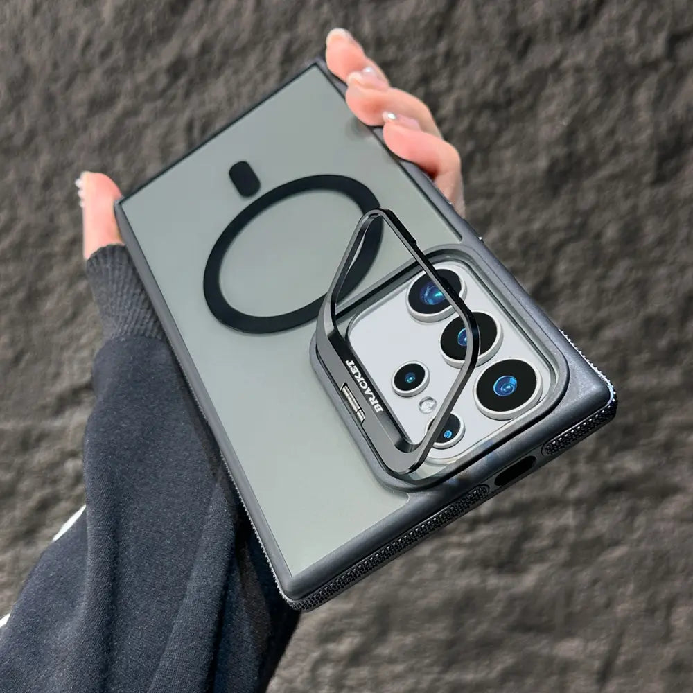 Anti-Slip MagSafe Case with Metal Camera Bumper & Stand - BD Gadget