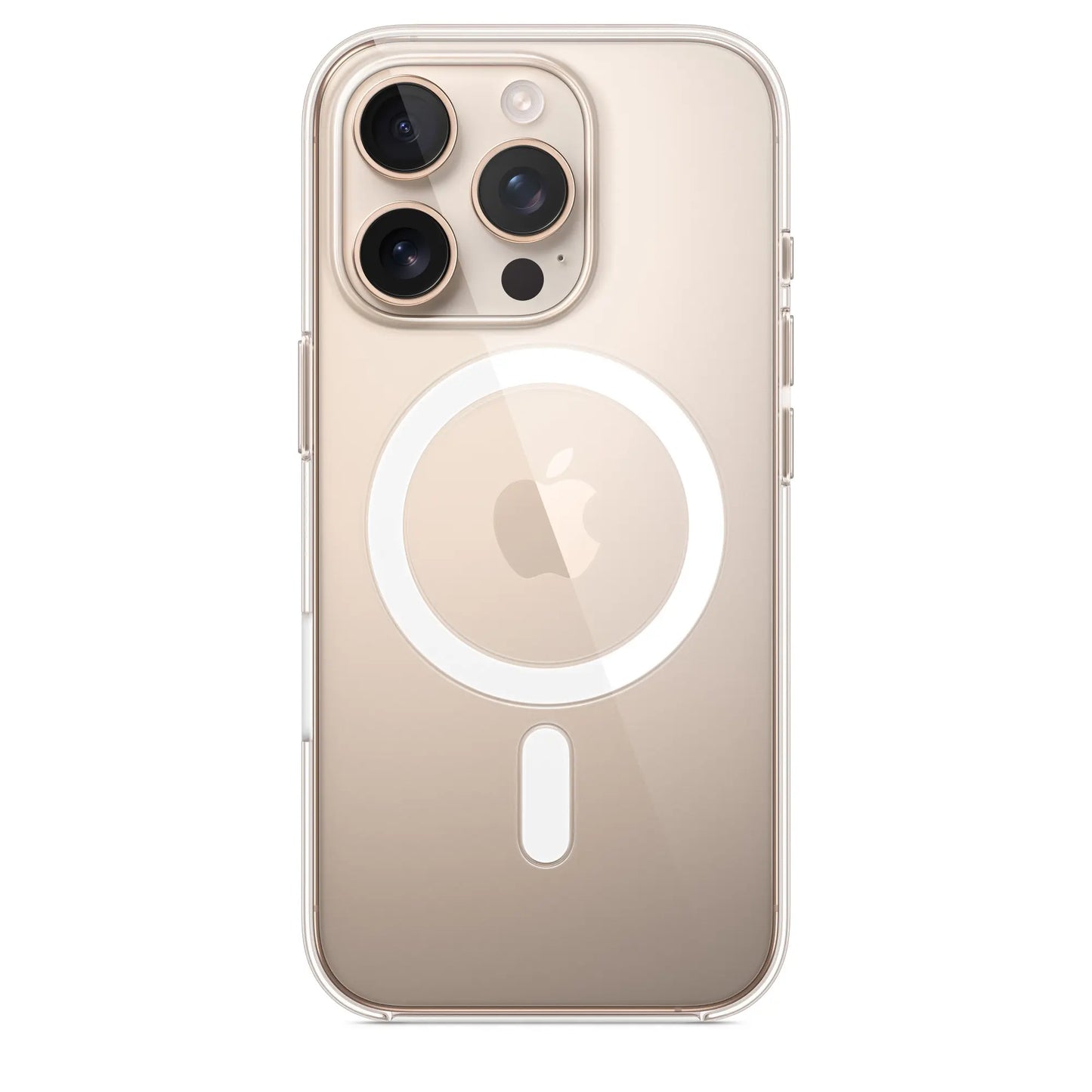 Gold phone case with Apple logo on a white background