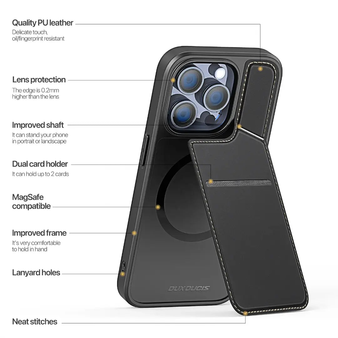 DUX DUCIS Rafi II Series Magnetic PU Leather Cover for iPhone