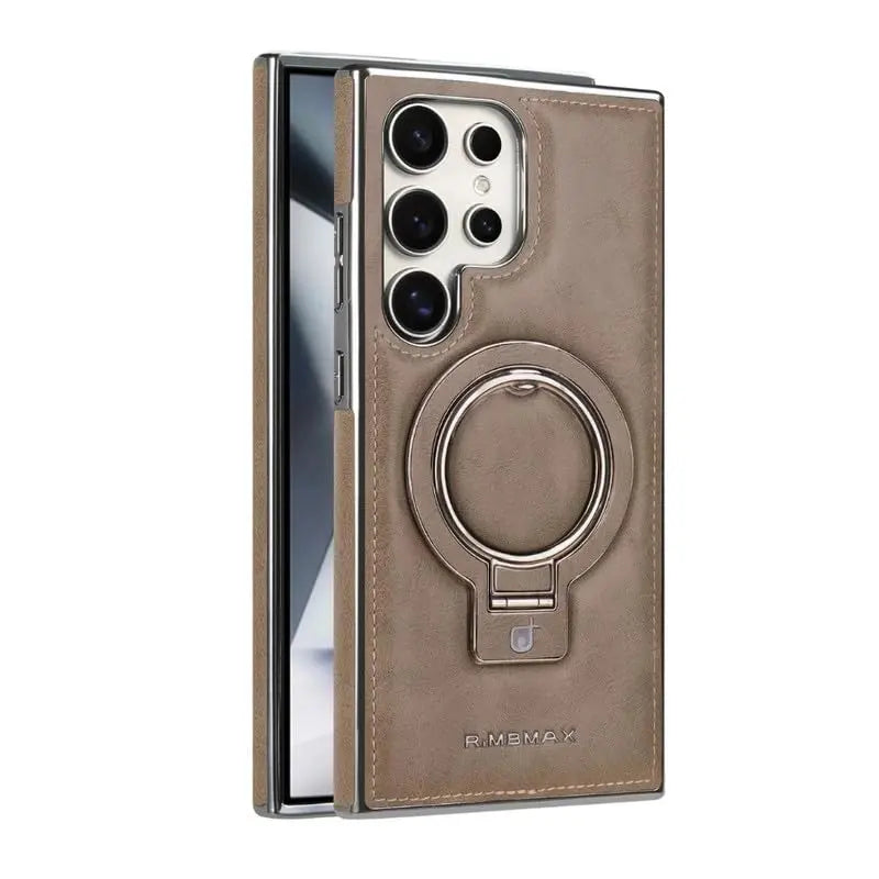 RMBMAX PU Leather Magnetic Ring Case For Samsung - BD Gadget