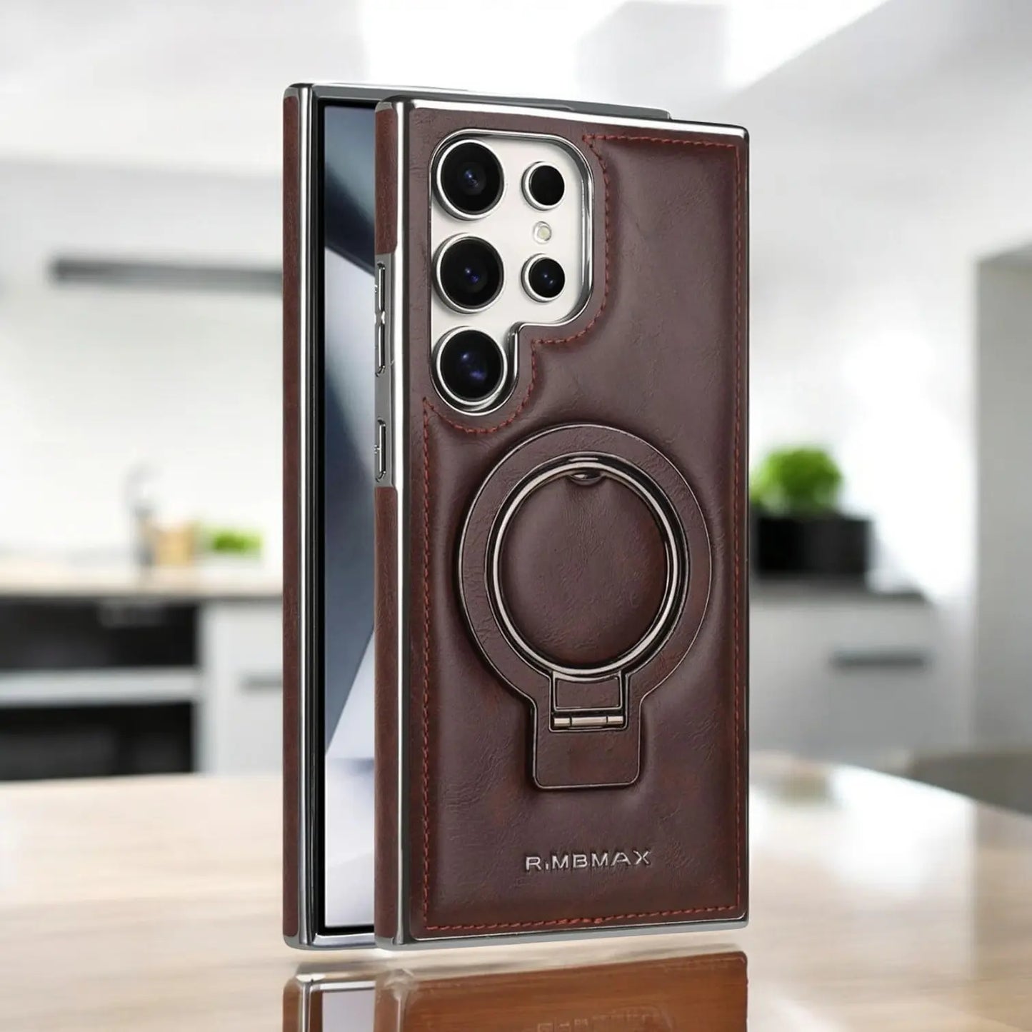 RMB MAX PU Leather Magnetic Ring Case For Samsung