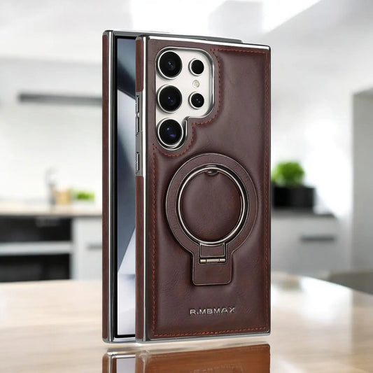 RMB MAX PU Leather Magnetic Ring Case For Samsung - BD Gadget