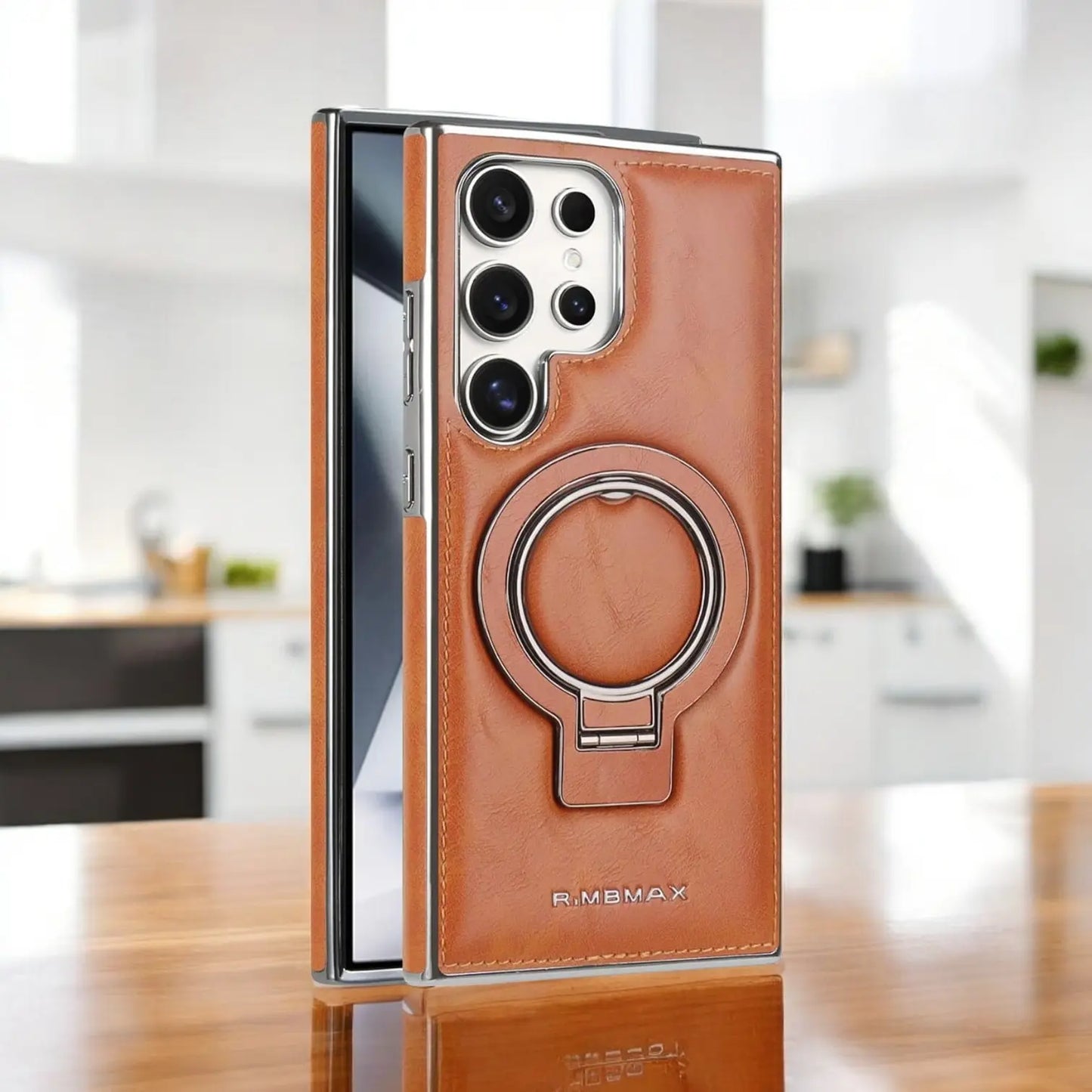 RMB MAX PU Leather Magnetic Ring Case For Samsung