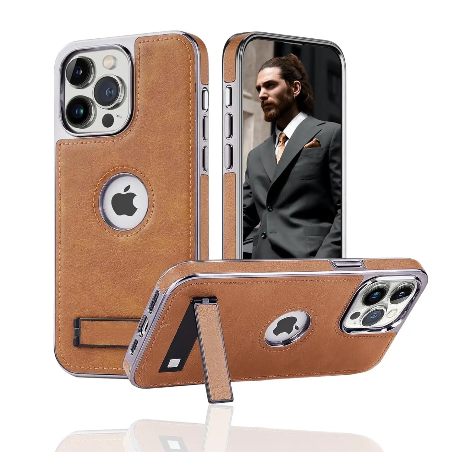 JINDUKA PU Leather iPhone Case With Stand - BD Gadget