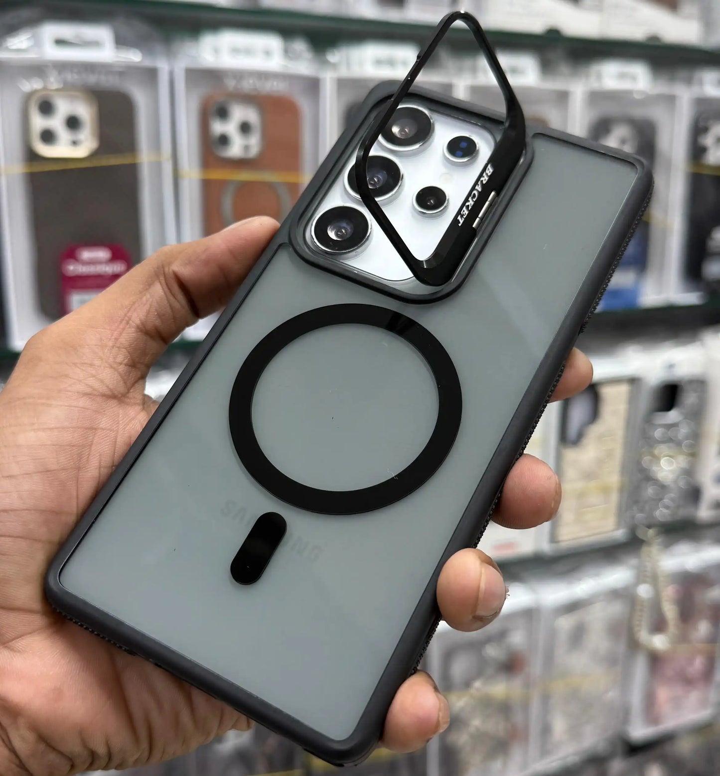 Anti-Slip MagSafe Case with Metal Camera Bumper & Stand - BD Gadget