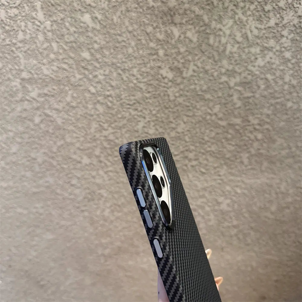 Luxo Life Carbon Fiber Texture Back Cover Samsung (Black)