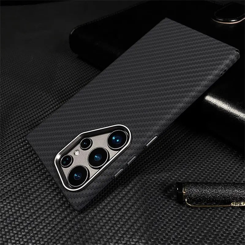 Luxo Life Carbon Fiber Texture Back Cover Samsung (Black)