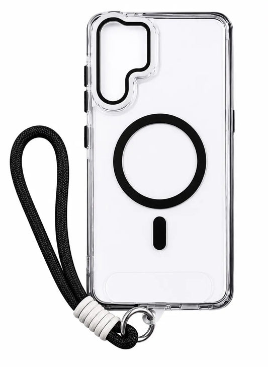 Crystal Clear MagSafe Case with Wrist Strap
