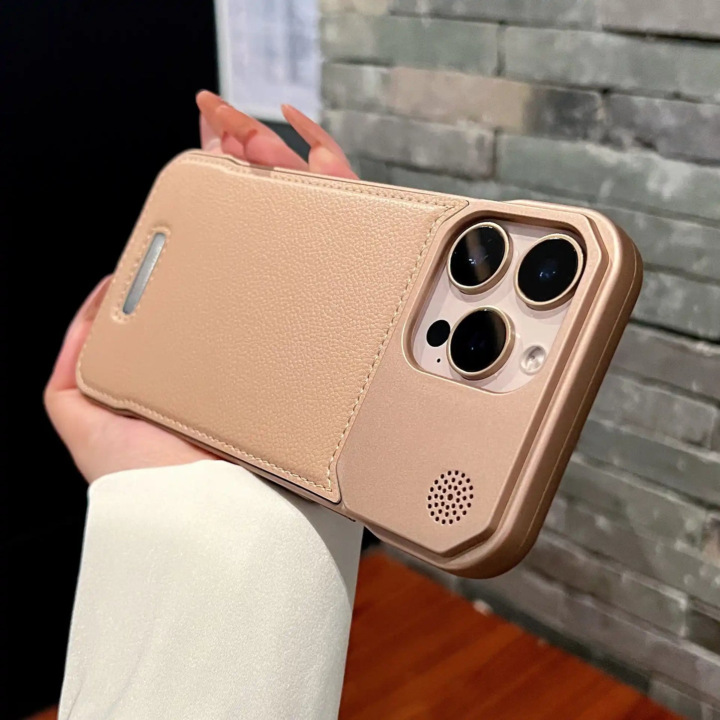 Frameles Slim Leather Case For iPhone