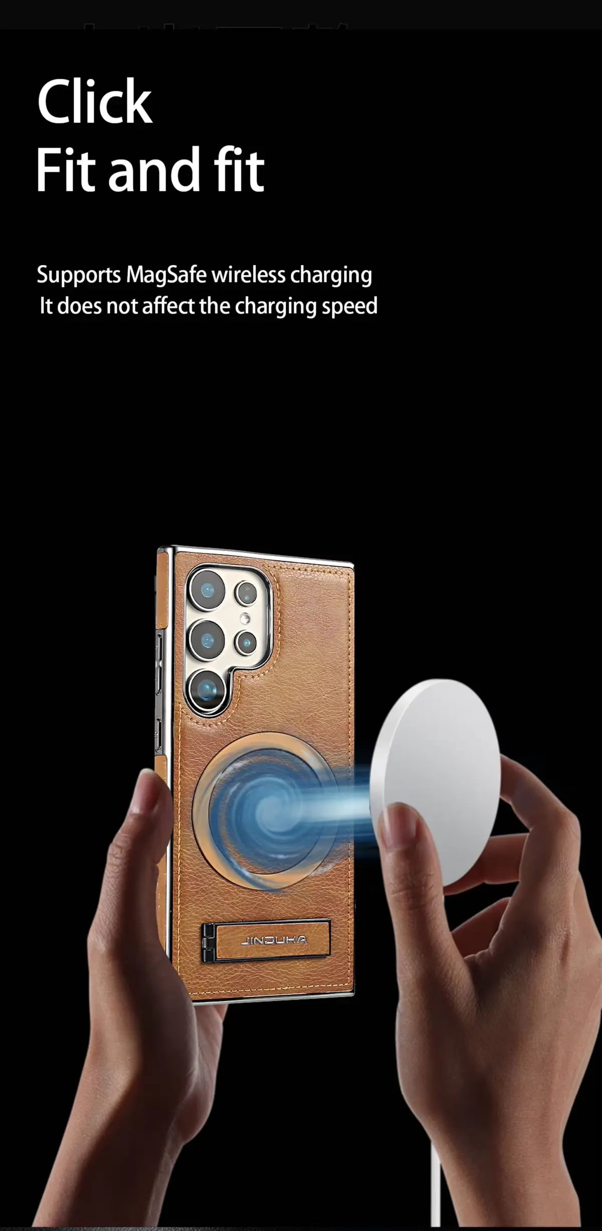JINDUKA PU Leather Magnetic Cover For Samsung S25U/S24U/S23U/S22U