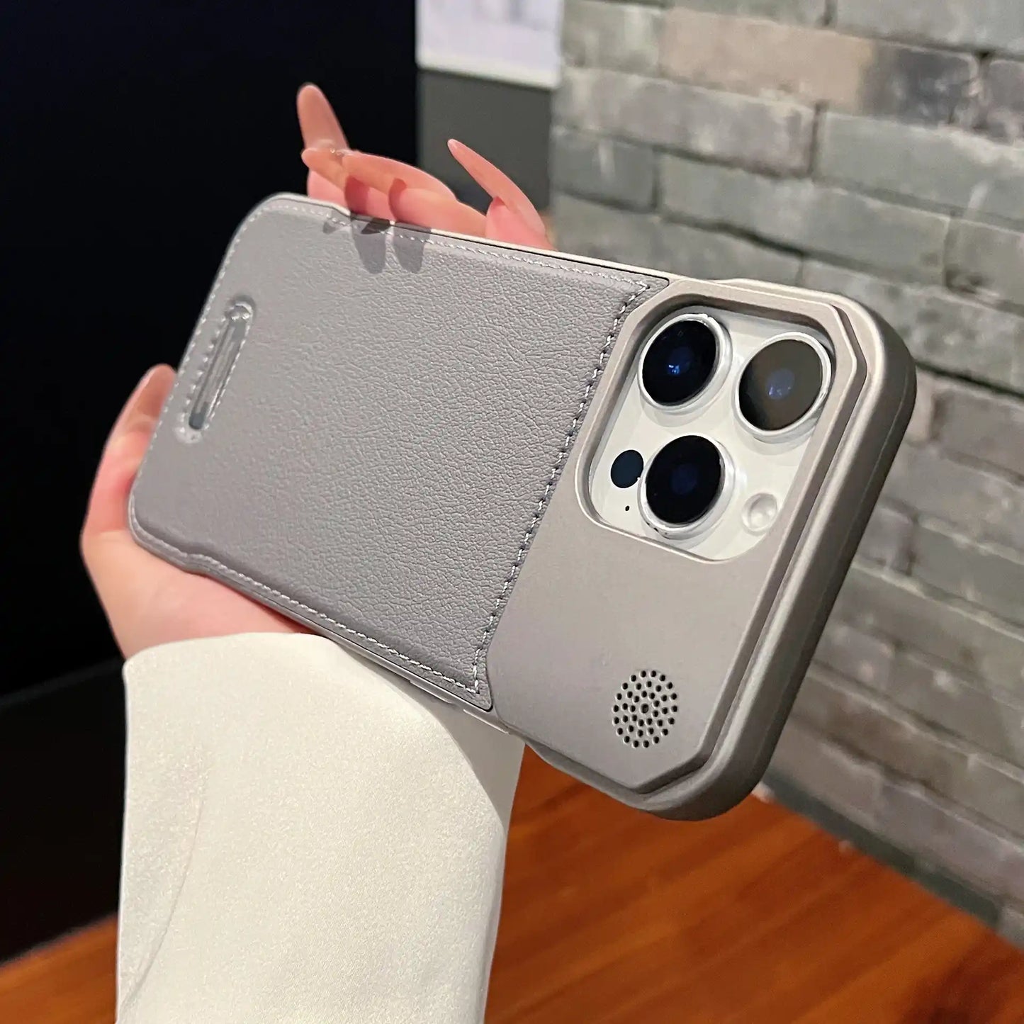 Frameles Slim Leather Case For iPhone