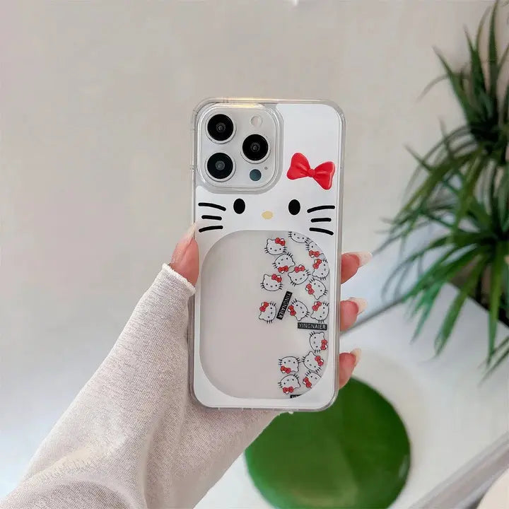 Hello Kitty Quicksand Phone Case with Floating Glitter