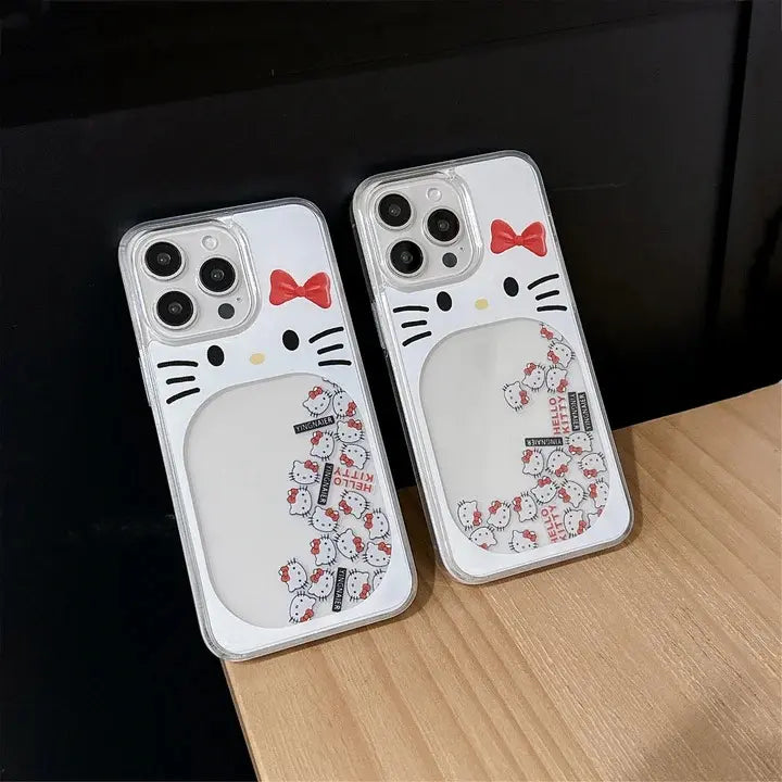 Hello Kitty Quicksand Phone Case with Floating Glitter
