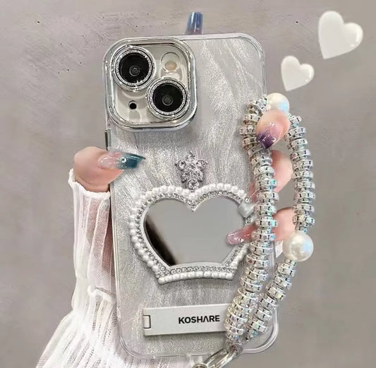 Shiny Mirror Queens Case With Tassel For iPhone - BD Gadget