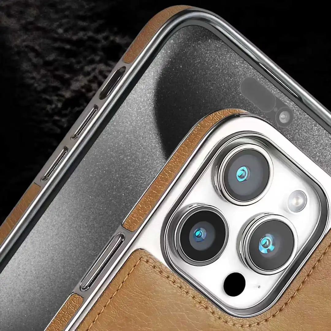 Premium JINDUKA Leather MagSafe iPhone Case with Raised Camera Bump