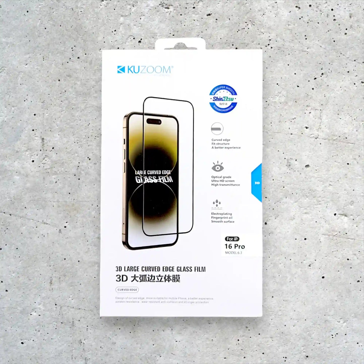 Kuzoom 3D Large Curved Edge Glass Protector - BD Gadget