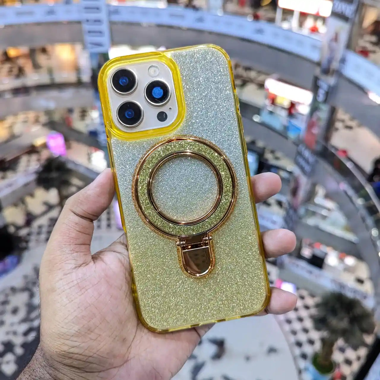 Luxury Glitter Ring Stand iPhone Cover - BD Gadget