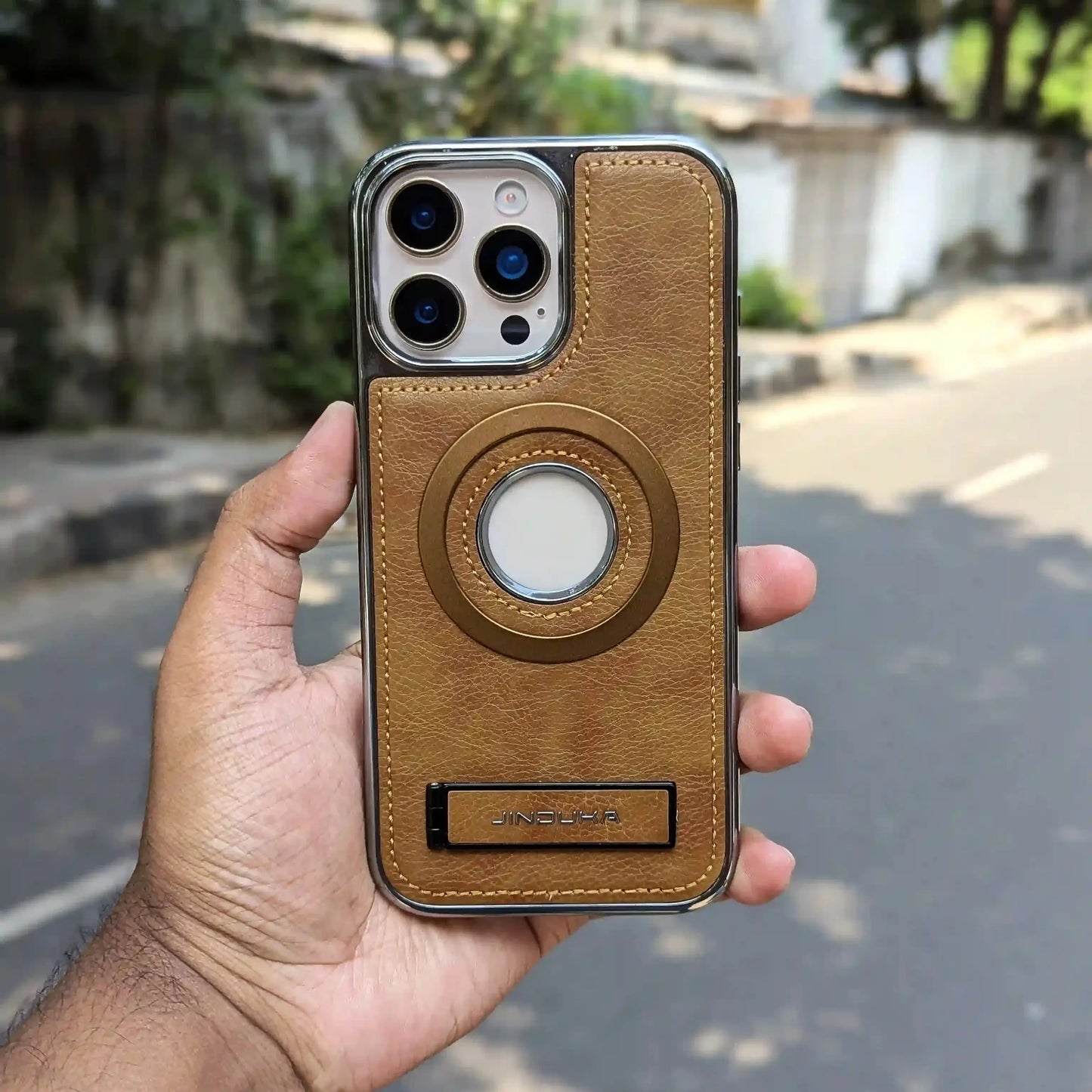 JINDUKA PU Leather Magsafe iPhone Cover