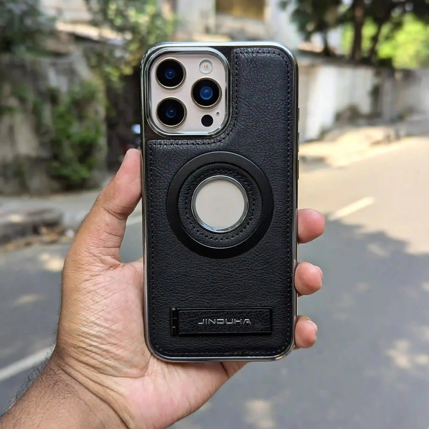 JINDUKA PU Leather Magsafe iPhone Cover
