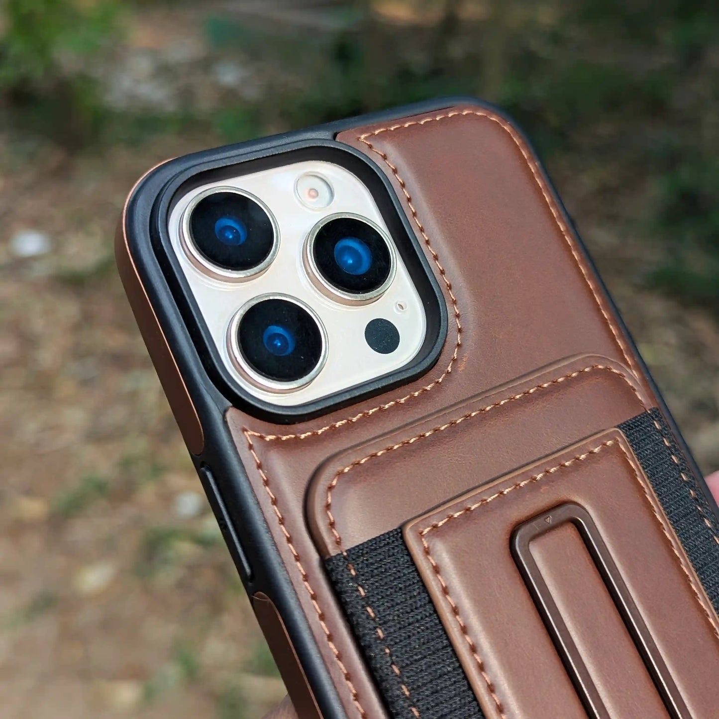 Detachable PU Leather Magnetic Card Holder Cover For iPhone - BD Gadget