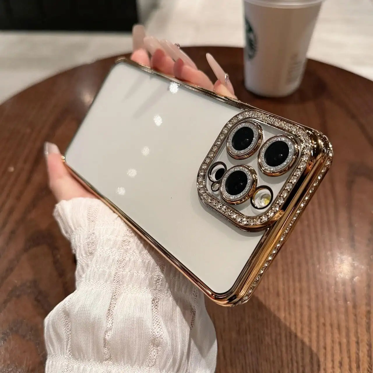 Luxury Stone & Glittery Camera Lens Protection iPhone Case - BD Gadget