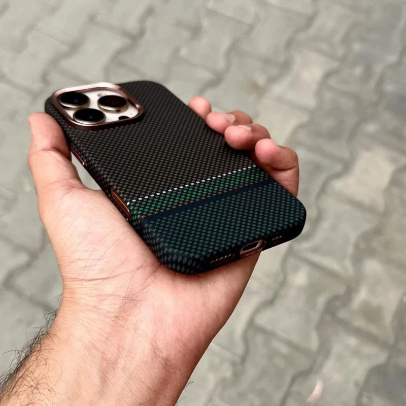 Luxo Life Carbon Fiber Texture Back Cover for iPhone