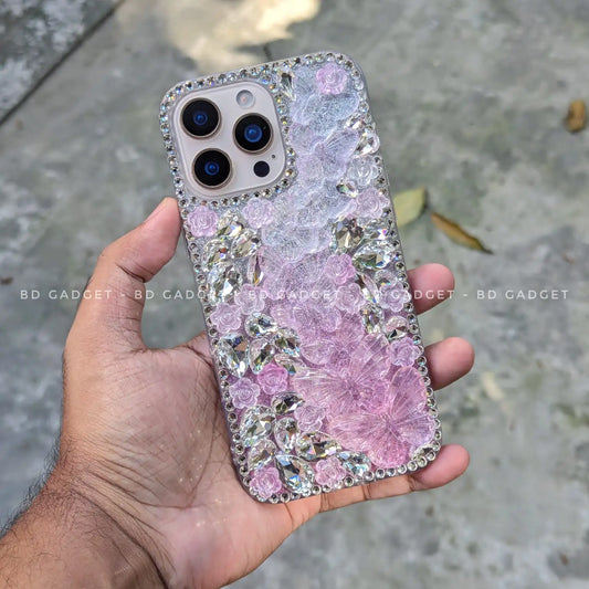 Luxury Rhinestone & Butterfly iPhone Cover