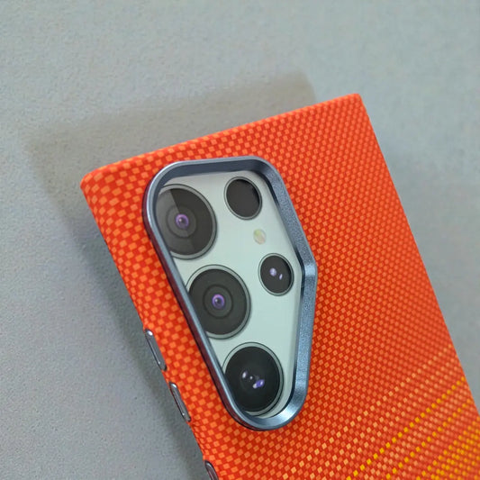 Luxo Life Carbon Fiber Texture Back Cover Samsung (Orange)