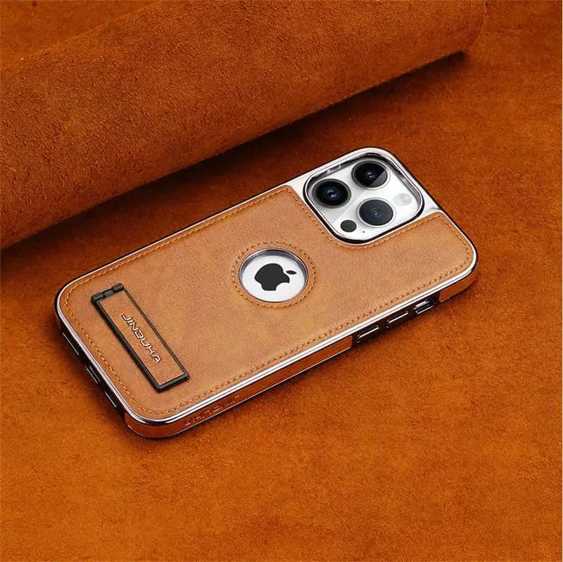 JINDUKA PU Leather iPhone Case With Stand