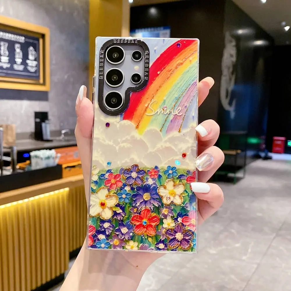 3D Oil Painting Floral Case For Samsung