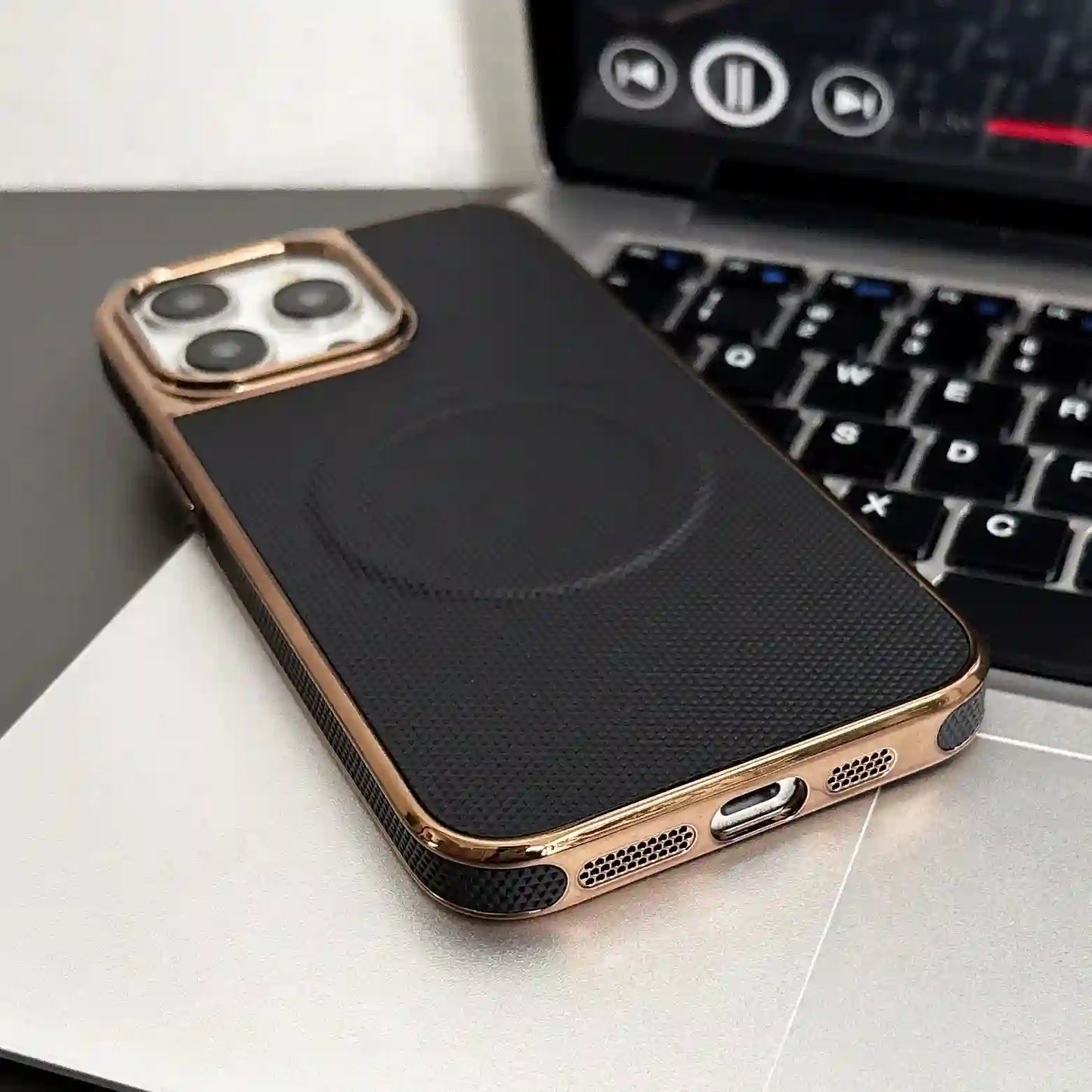 Soft Flannel PU Leather Cover For iPhone