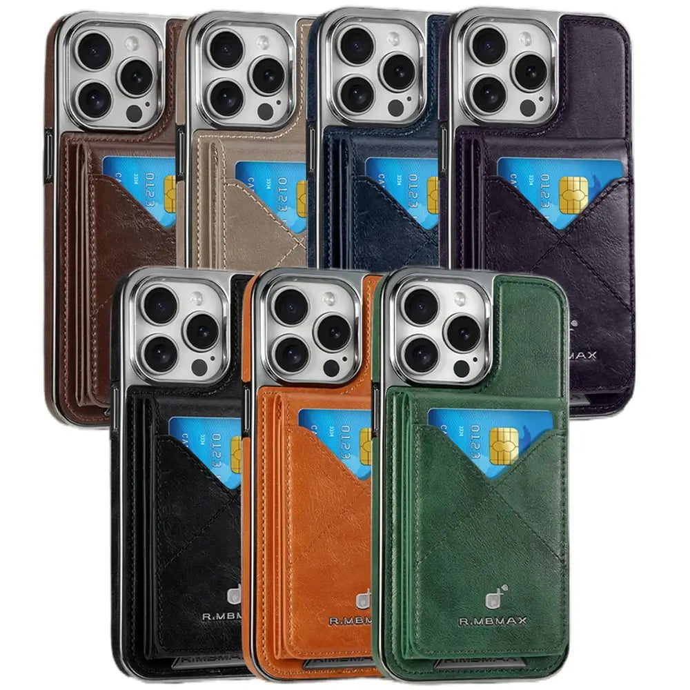 RMBMAX Premium Vegan Leather Wallet iPhone Case