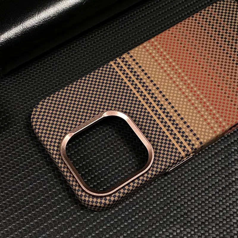 Ultra Thin Geometric Carbon Fiber Case For iPhone