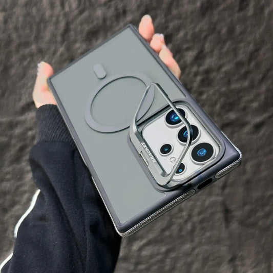 Anti-Slip MagSafe Case with Metal Camera Bumper & Stand - BD Gadget