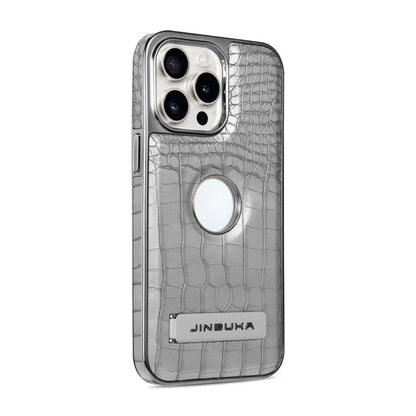 JINDUKA Crocodile PU Leather With Invisible Kickstand Case For iPhone