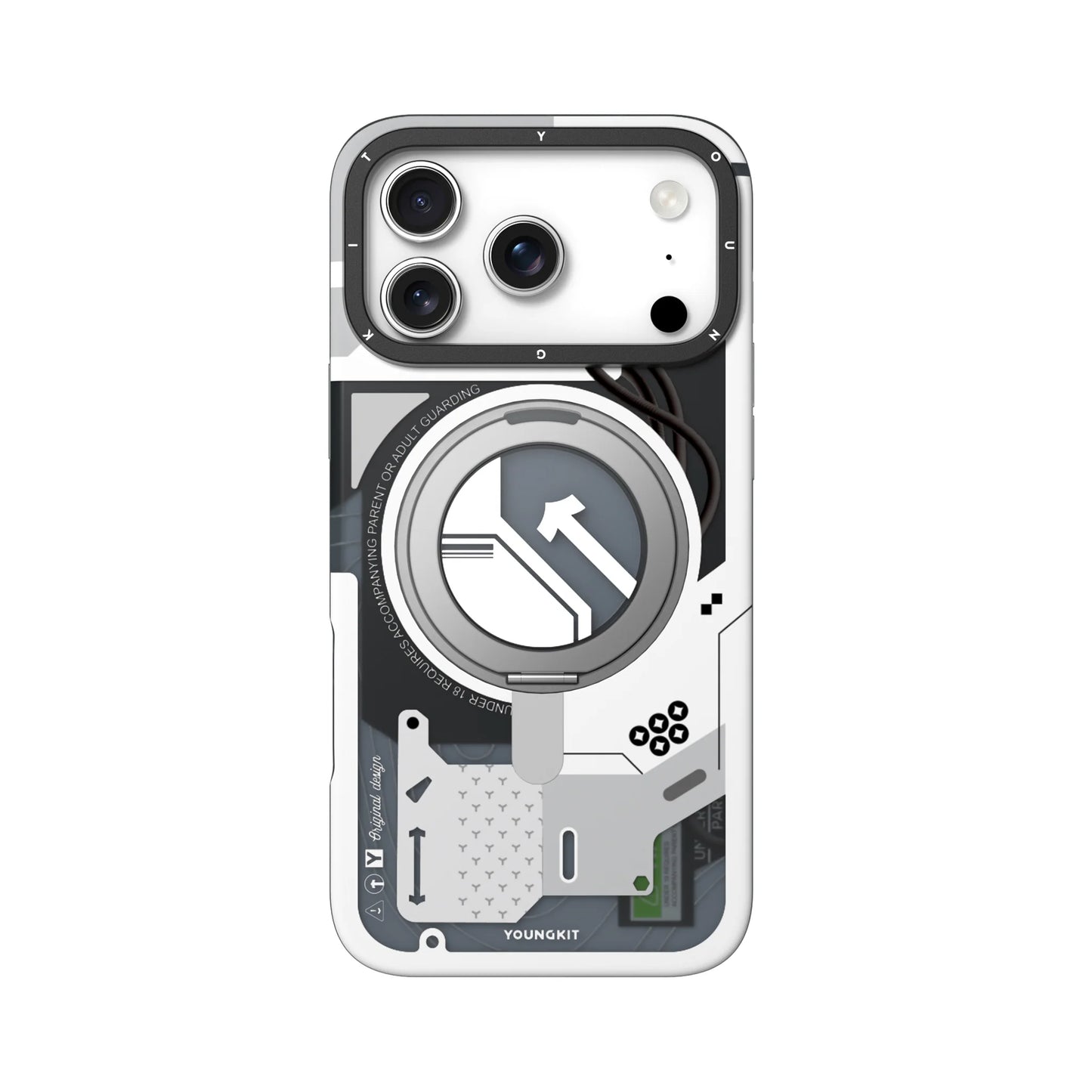 YOUNGKIT Cyberpunk 360° Spin Magnetic Stand Case