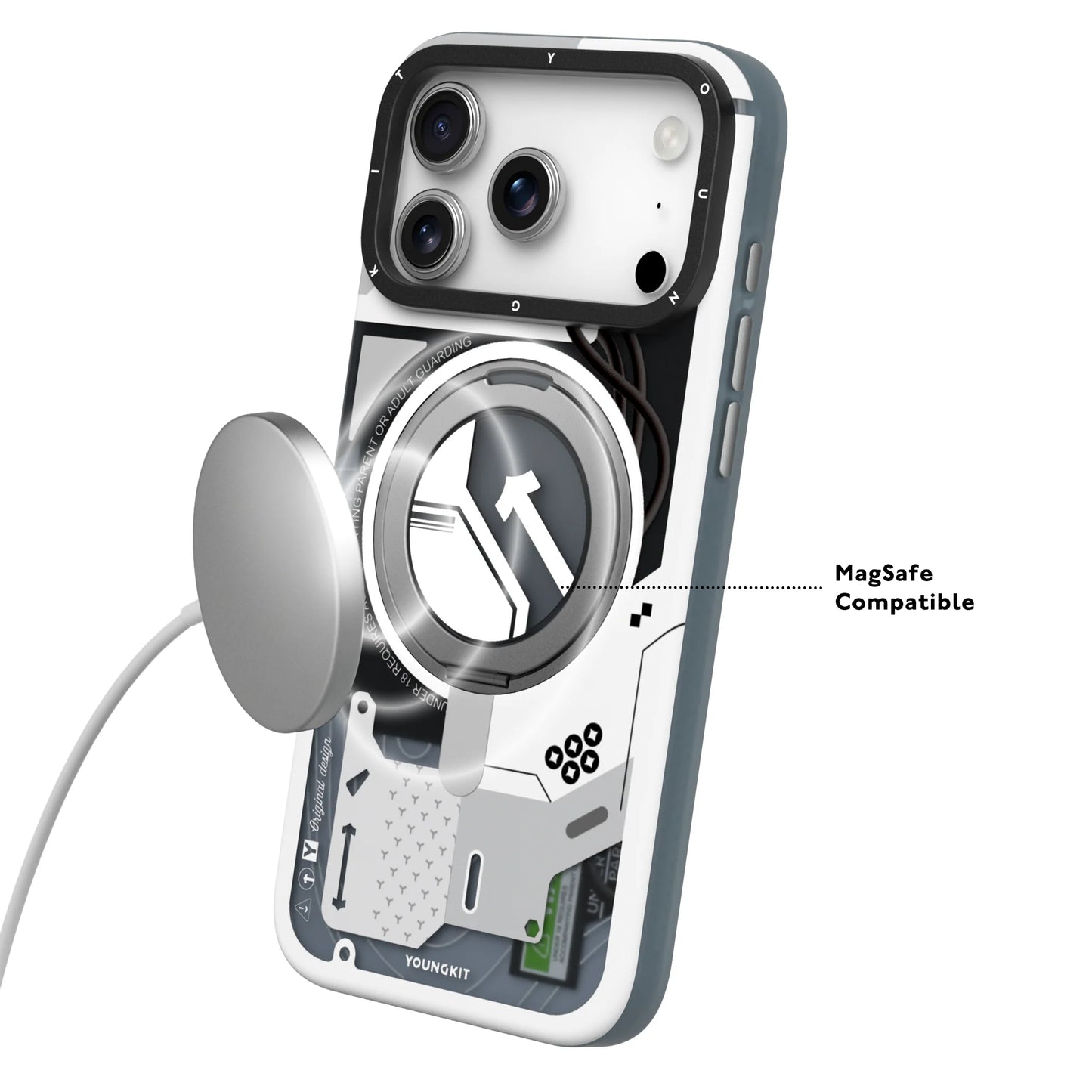 YOUNGKIT Cyberpunk 360° Spin Magnetic Stand Case