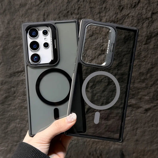 Anti-Slip MagSafe Case with Metal Camera Bumper & Stand - BD Gadget