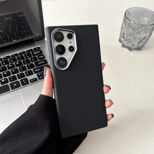 Luxo Life Carbon Fiber Texture Back Cover Samsung (Black)