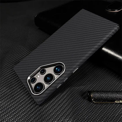 Luxo Life Carbon Fiber Texture Back Cover Samsung (Black)