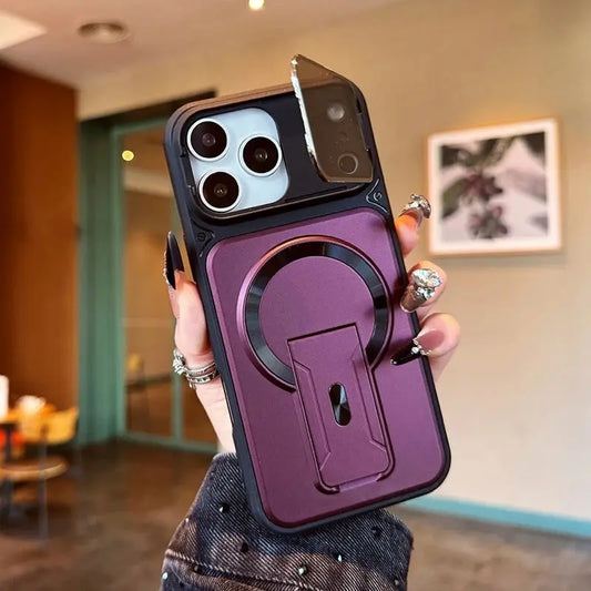 ArmorShield iPhone Back Cover with Camera Guard & Stand