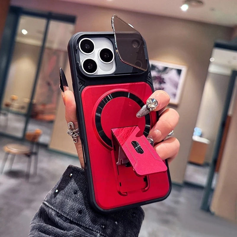 ArmorShield iPhone Back Cover with Camera Guard & Stand