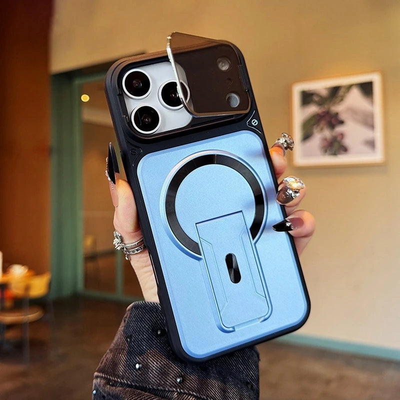 ArmorShield iPhone Back Cover with Camera Guard & Stand