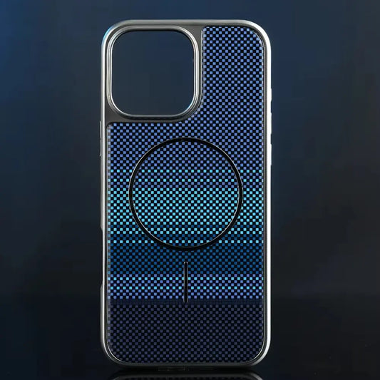 Carbon Fiber Gradient MagSafe iPhone Case in Red Gradient