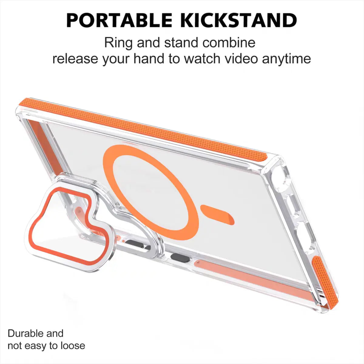Crystal Clear MagSafe Case with Wrist Strap