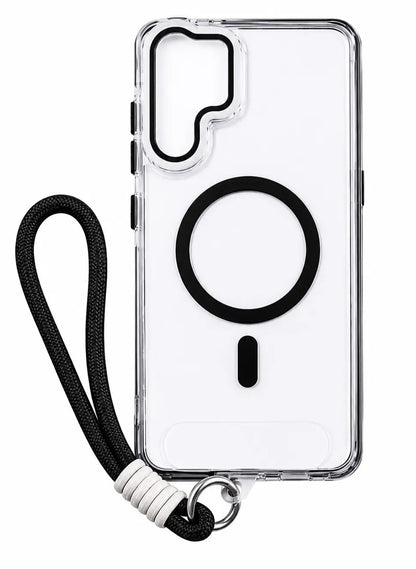 Crystal Clear MagSafe Case with Wrist Strap