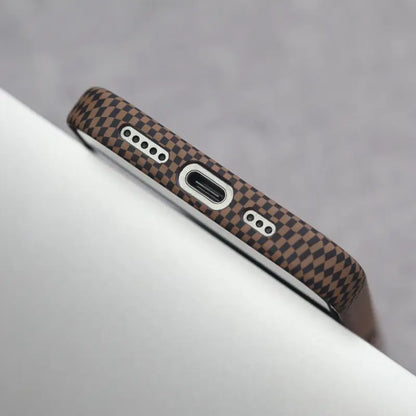 Luxo Life Carbon Fiber Texture Back Case for iPhone (Desert) - BD Gadget