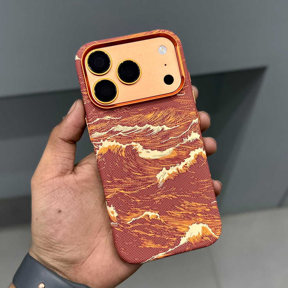 Luxo Life Carbon Fiber Texture Back Case for iPhone (Ocean)