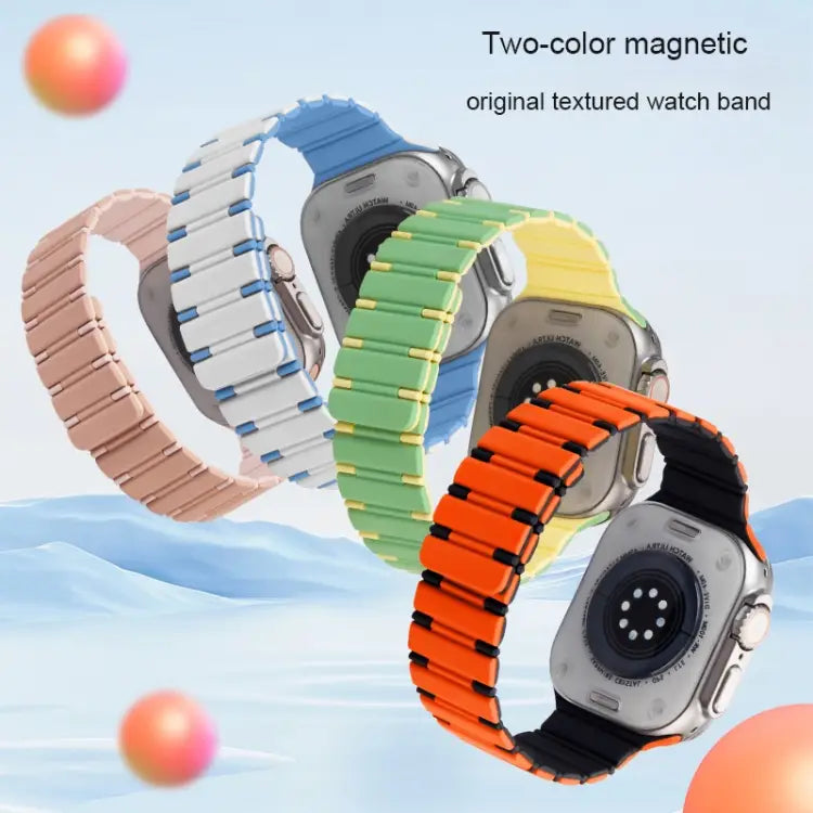 Two Color Magnetic Silicone Watch Belt