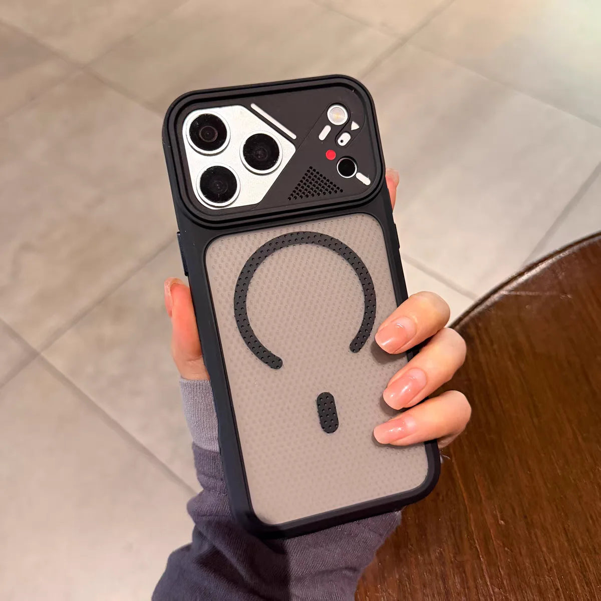 Cyber Grid Frosted MagSafe iPhone Case